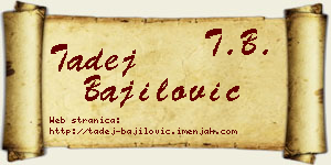 Tadej Bajilović vizit kartica